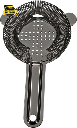 Black cocktail strainer - black,
