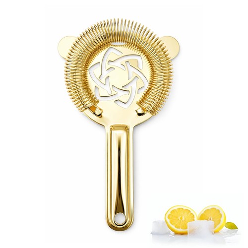 Gold cocktail strainer - gold,