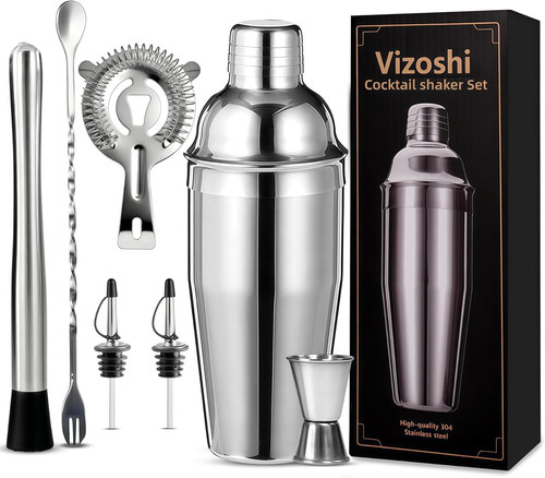 Cocktail shaker set piece - set,, 7-piece