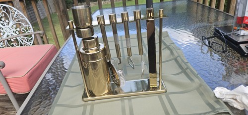 Cocktail mixer kit gold toned - kit,