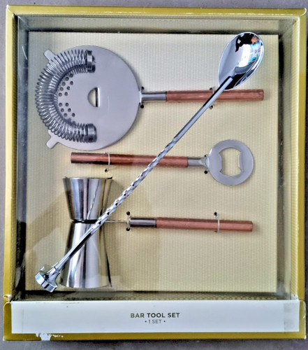 Vintage cocktail bar tool set - vintage,