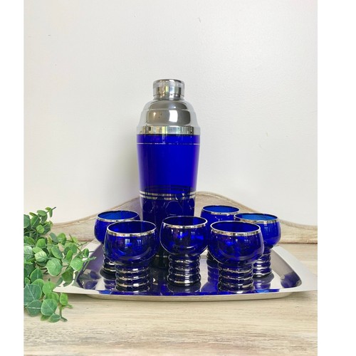 Vintage cobalt blue cocktail - cobalt,