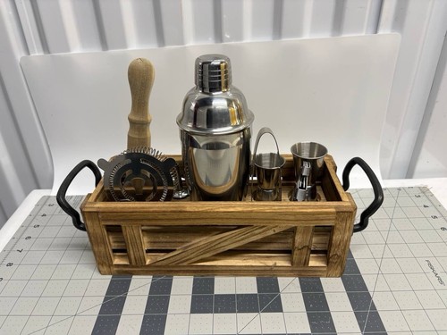 Cocktail mixing set wooden - set, w/wooden