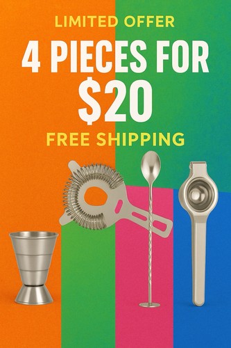 Stainless steel cocktail kit - stainless,
